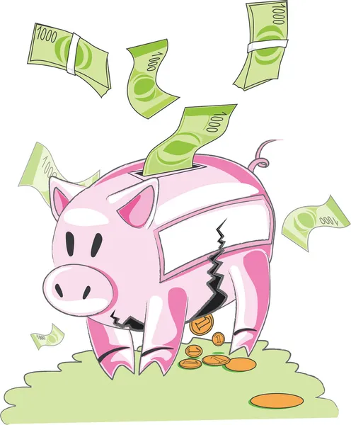 Świnia Piggy — Wektor stockowy