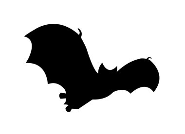 Bat silhouette in flight clipart clipart