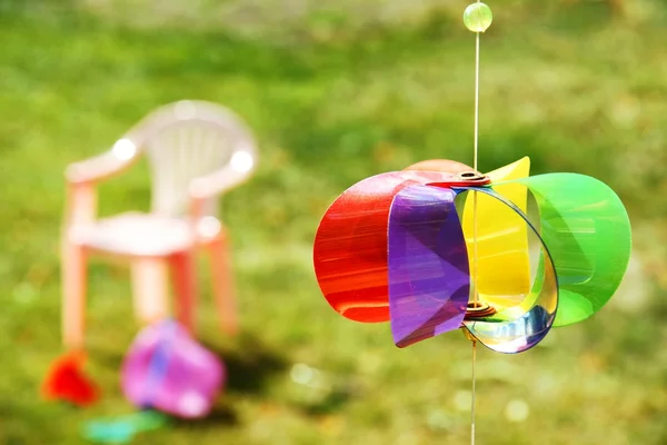 Kid toys in the backyard — Stock Photo, Image