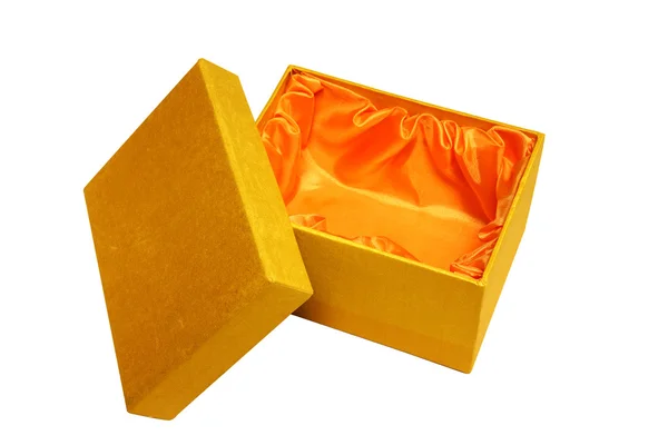 Pretty gold gift box — Stock Photo, Image
