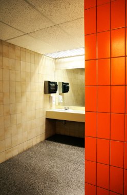 Vertical of public bathroom clipart