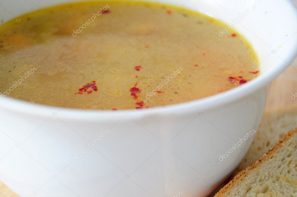 Close up of soup