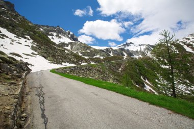 İsviçre Alpleri'nde yol