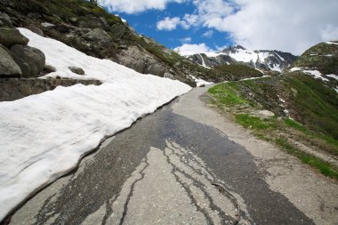 Road in Switzerland Alps clipart