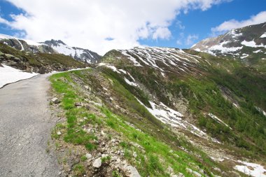 İsviçre Alpleri'nde yol