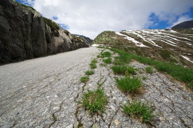 İsviçre Alpleri'nde yol