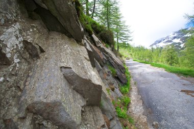 İsviçre Alpleri'nde yol