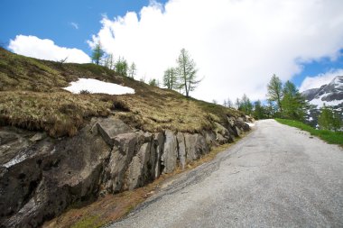 İsviçre Alpleri'nde yol