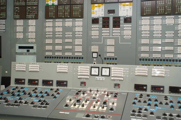 Kontrollrummet - kärnkraftverket — Stockfoto