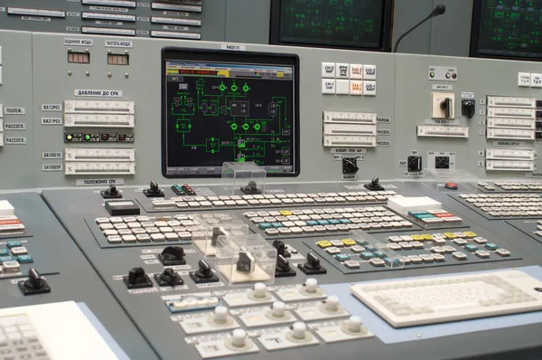 Sala de controlo - central nuclear — Fotografia de Stock