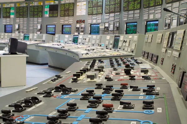 Δωμάτιο ελέγχου - πυρηνικού σταθμού Φωτογραφία Αρχείου