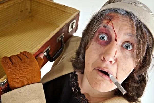 stock image Woman with theater make-up