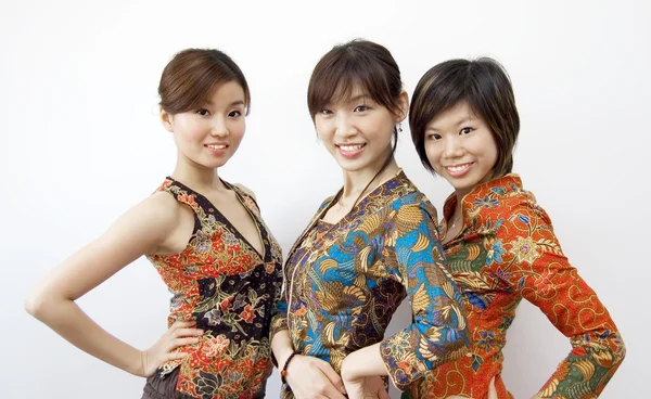 Drei asiatische Mädchen — Stockfoto