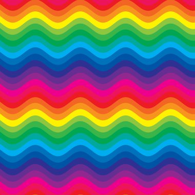 Colorful rainbow waves clipart