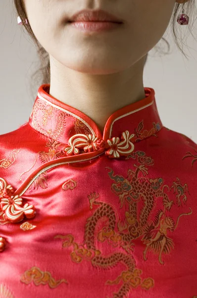 Китайский костюм Чхонсам — стоковое фото