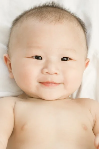 Happy 6 months old Asian baby boy — Stock Photo, Image