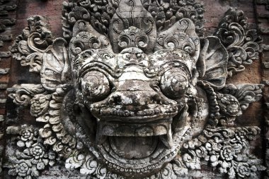 Balinese stone sculpture clipart