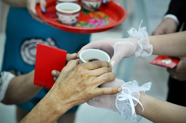 Cerimônia de chá de casamento chinês — Fotografia de Stock