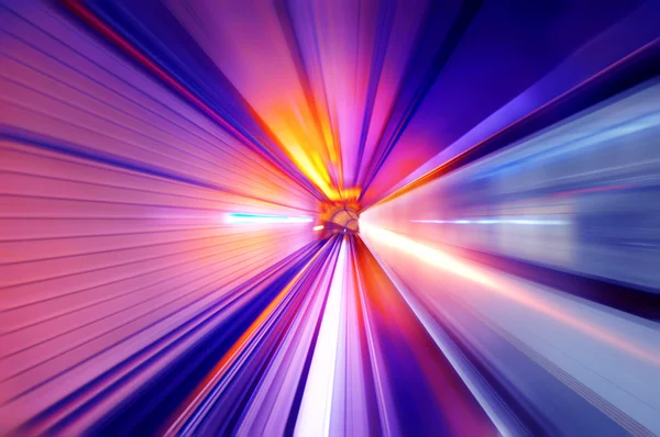 Túnel de luz de néon — Fotografia de Stock
