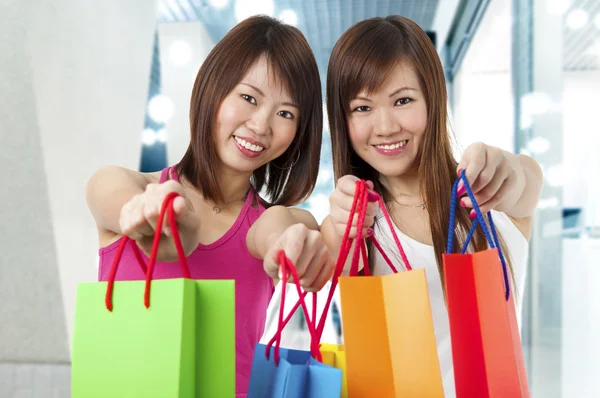 Two Happy Shoppers — Stock Photo, Image