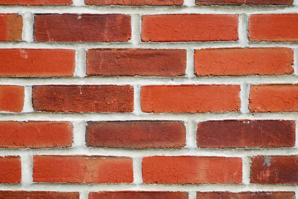 Närbild bild av en röd tegelvägg — Stockfoto