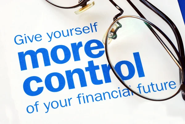 Assuma o controle de seu futuro financeiro Fotografia De Stock