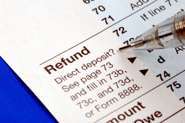 Getting refund from the tax return clipart