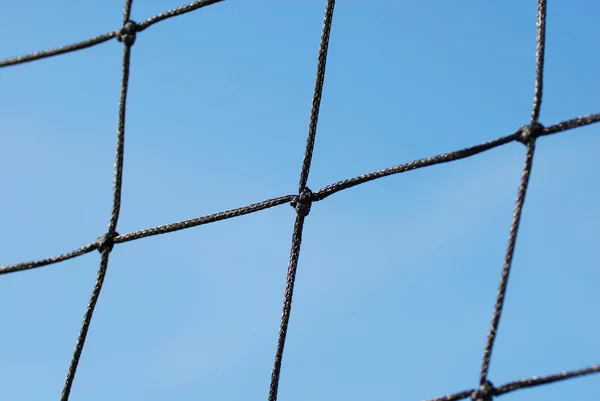 stock image Close up view of the soccer net