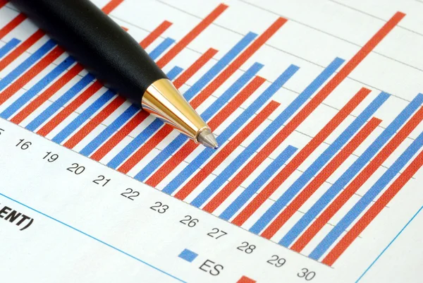 Analizzare l'andamento del business chart — Foto Stock