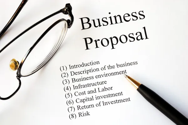 Centrarse en los principales temas de una propuesta de negocio — Foto de Stock
