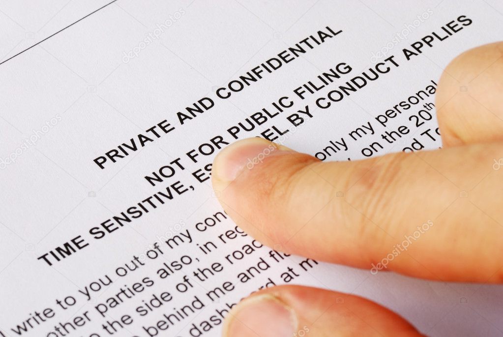 Pointing to the privacy and confidential issues