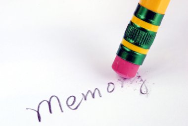 Losing memory like dementia or forgetting bad memories clipart