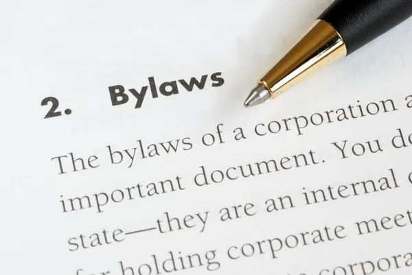 Definitie van de statuten van een corporation — Stockfoto