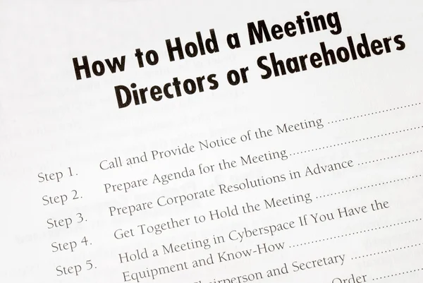 Detalhes sobre como realizar uma reunião de negócios — Fotografia de Stock