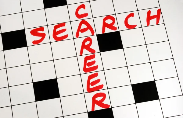 Write the words Career Search on a crossword puzzle — Stock Photo, Image