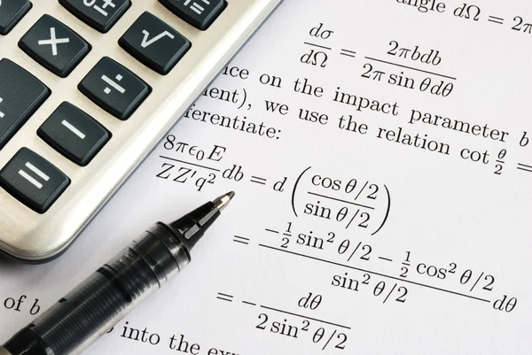 Try to solve some complicated mathematics questions — Stock Photo, Image