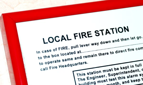 Instructie over het lokale station brand in een gebouw — Stockfoto