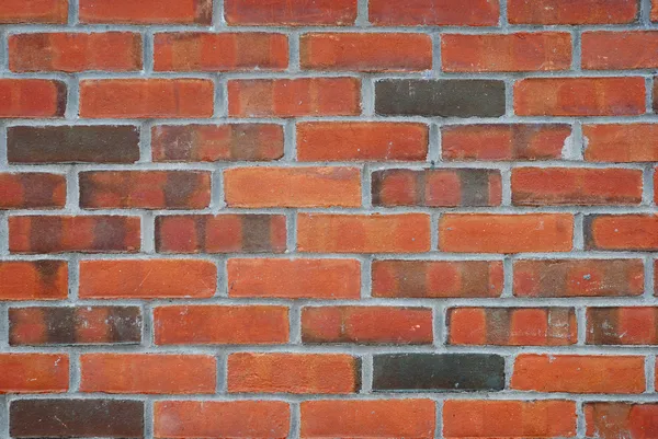 Vue rapprochée d'un mur de briques rouges — Photo