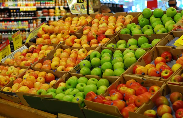 stock image Shopping some fruits in a supermarket