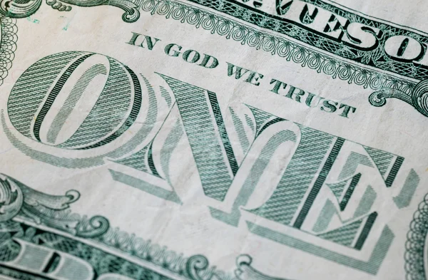 Close up view of the phrase In God We Trust — Stock Photo, Image