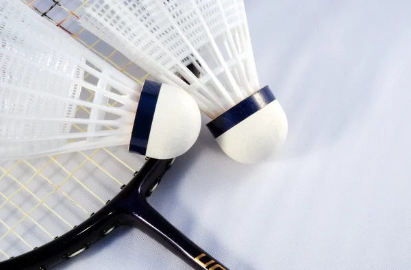 Badminton raketle ve raket sporları kavramlarını — Stok fotoğraf