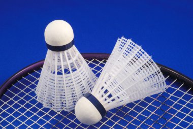 Badminton shuttlecock and racket concepts of sports clipart