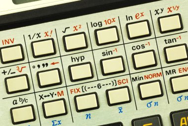 Function keys in a scientific calculator concepts of education clipart