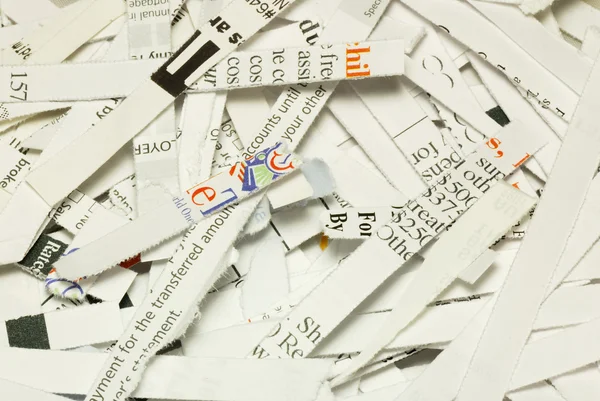 Algunos conceptos de confidencialidad en papel triturado — Foto de Stock