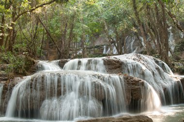 Waterfall in jungle in Thailand clipart