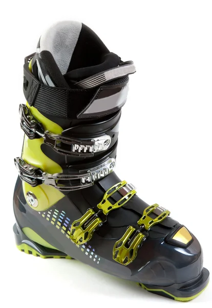Nuevo zapato de esquí en pendiente metálico —  Fotos de Stock