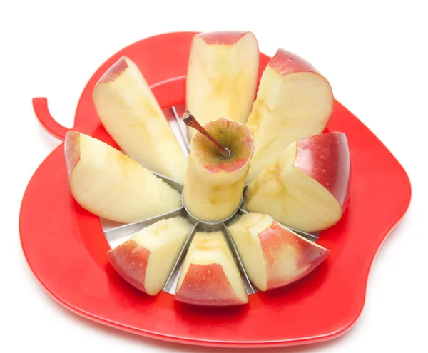 Roter Apfel und spezielles Messer — Stockfoto
