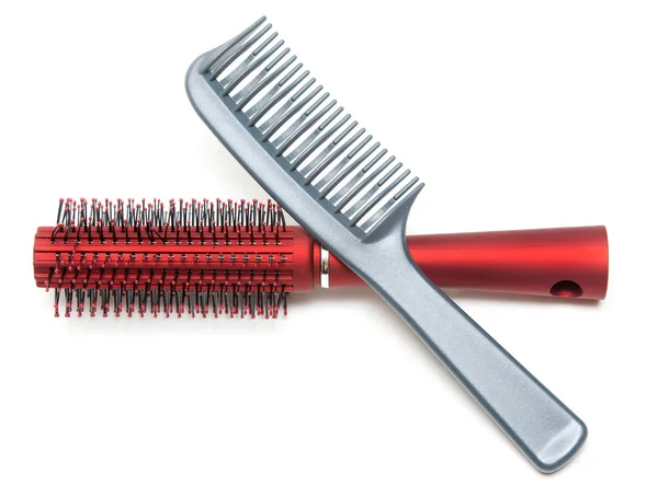 Two combs, red and sulfuric — Stock Photo, Image
