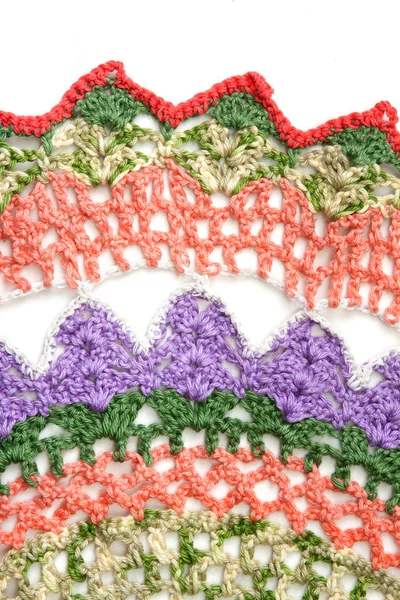 Knitted varicoloured napkin — Stock Photo, Image