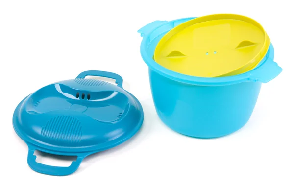 青いプラスチック製の鍋 — ストック写真